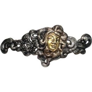 Antique George W. Shiebler Sterling Silver & 14K Gold Belt Buckle #4385